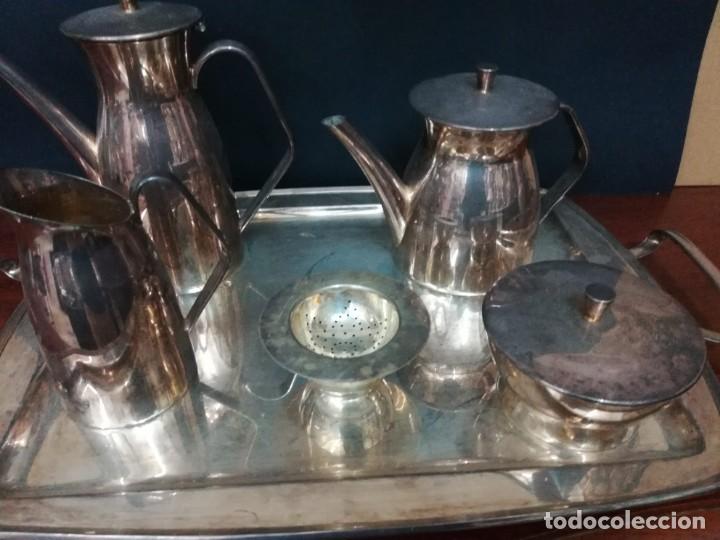 Antig&uuml;edades: Juego de cafe de alpaca plateada - Foto 4