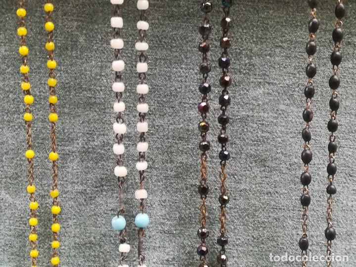 Antig&uuml;edades: LOTE DE 4 ROSARIOS - 2 DE OPALINA Y 2 DE &Oacute;NIX (?) - Foto 5