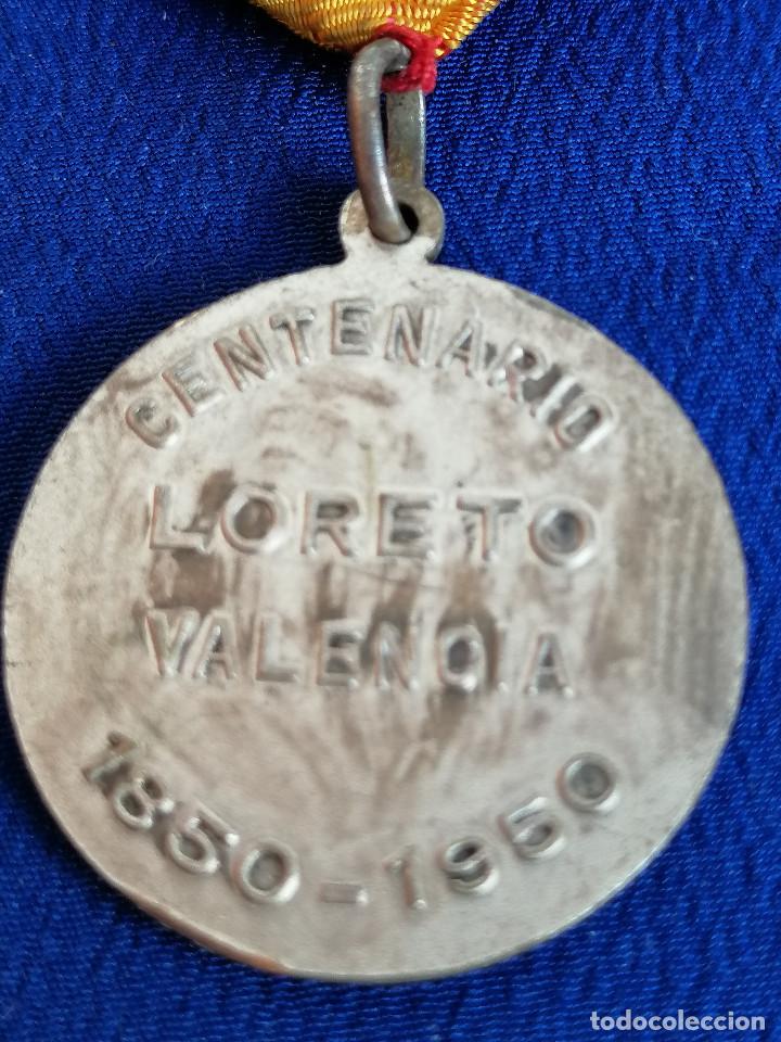 Antig&uuml;edades: MEDALLA VIRGEN DEL LORETO CENTENARIO 1850-1950 VALENCIA - Foto 2