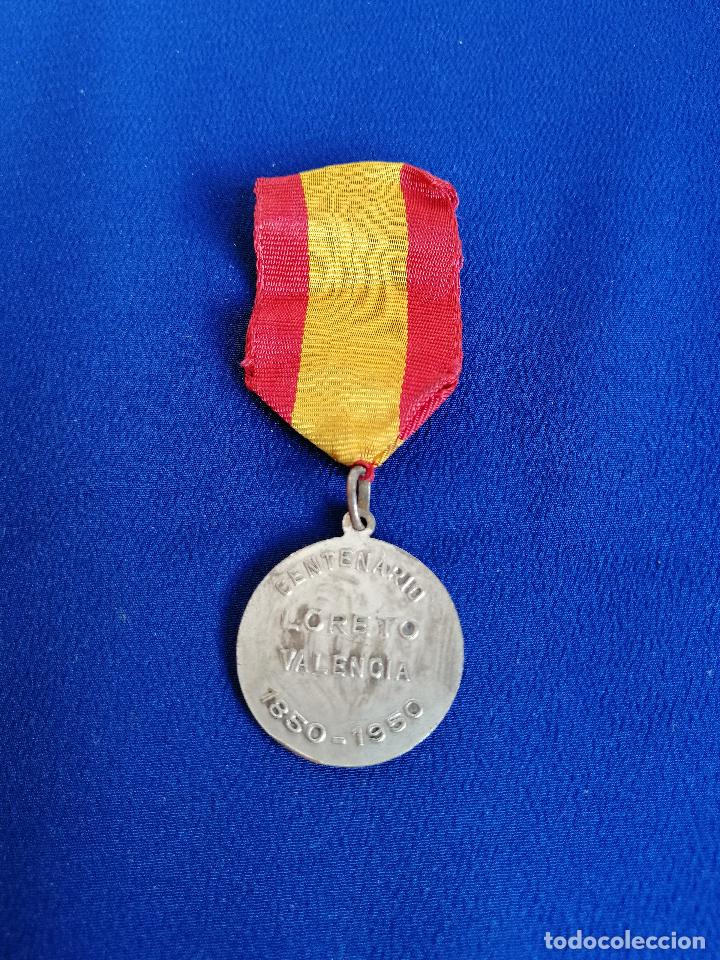 Antig&uuml;edades: MEDALLA VIRGEN DEL LORETO CENTENARIO 1850-1950 VALENCIA - Foto 3