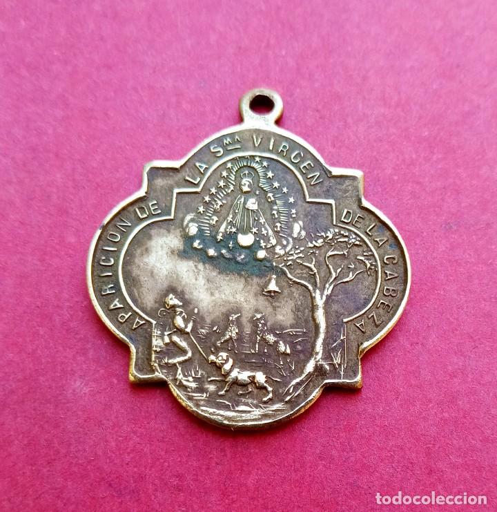 MEDALLA SIGLO XIX VIRGEN DE LA CABEZA. (Antigüedades - Religiosas - Medallas Antiguas)