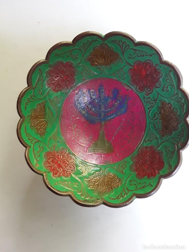 Antiques: CUENCO EN METAL, BRONCE, ESMALTADO, CLOISSONE, MOTIVOS JUDIOS