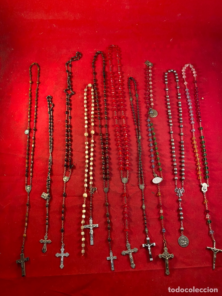 Antig&uuml;edades: Lote de 10 rosarios - Foto 4