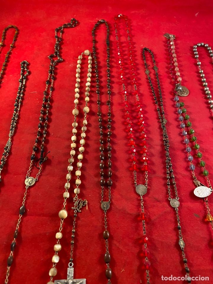 Antig&uuml;edades: Lote de 10 rosarios - Foto 9