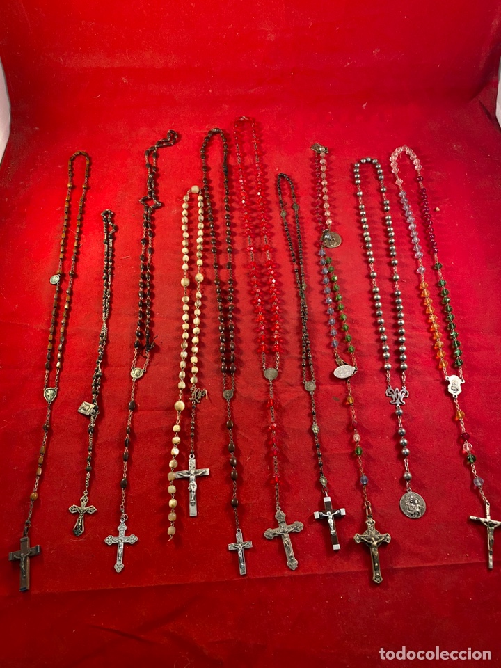 Antig&uuml;edades: Lote de 10 rosarios - Foto 1