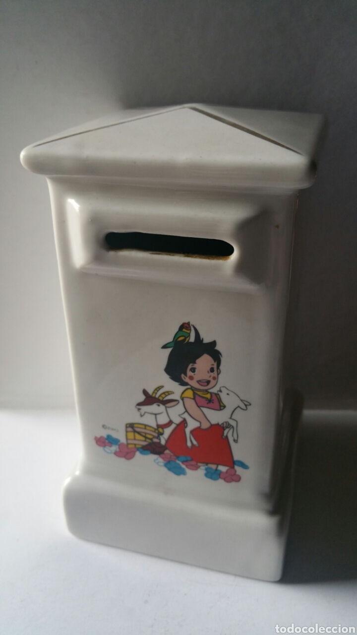 Antig&uuml;edades: Hucha de cer&aacute;mica Heidi, espejo. - Foto 1