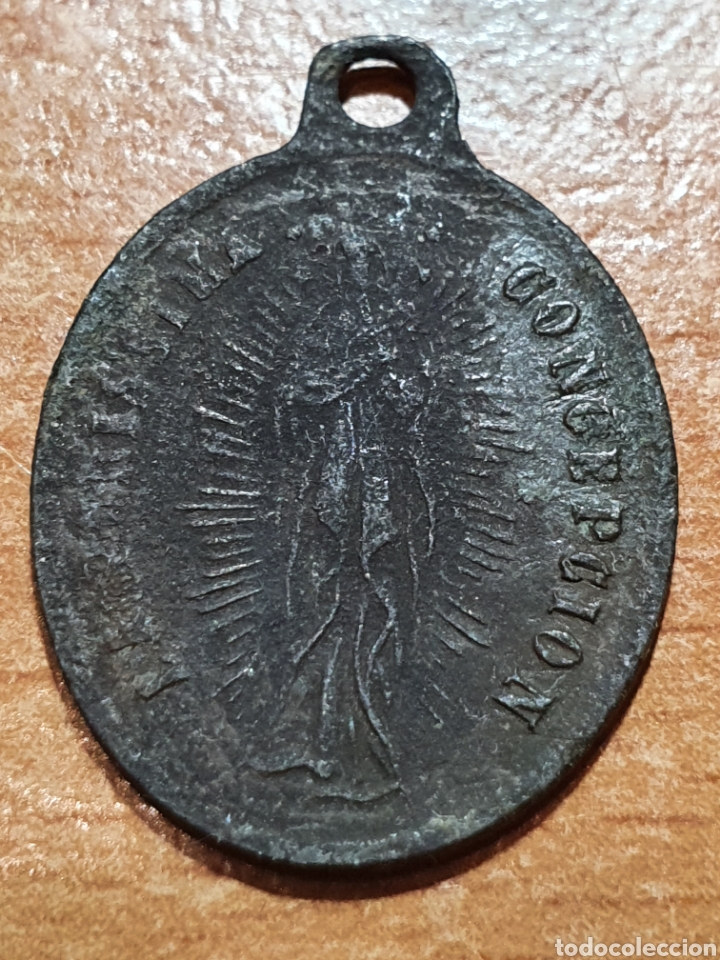 Antig&uuml;edades: Medalla religiosa siglo 19 - Foto 2