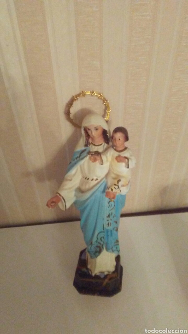 Antig&uuml;edades: Virgen de la Merced ,mide 22 cent,es fabricada en Olot . - Foto 2