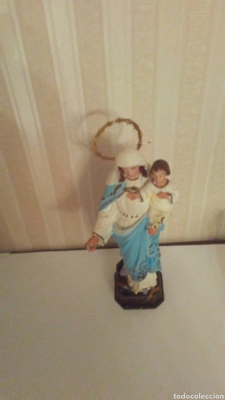 Antig&uuml;edades: Virgen de la Merced ,mide 22 cent,es fabricada en Olot . - Foto 1