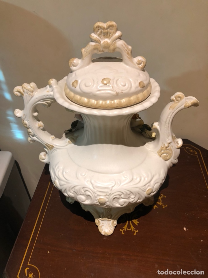 Antigüedades: Preciosa tetera porcelana capo di monte, buen tamaño - Foto 5 - 220536115