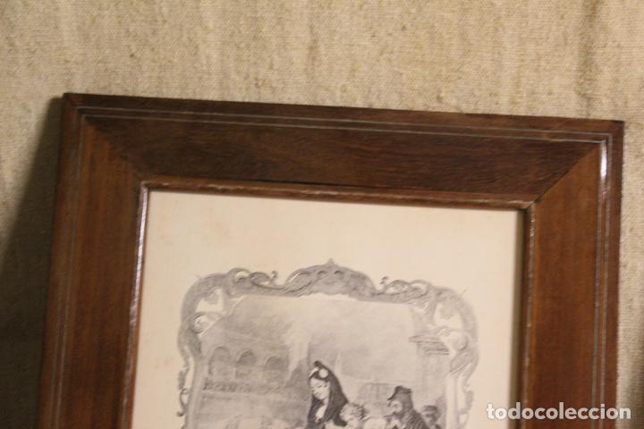 Antig&uuml;edades: cuatro marcos de madera con grabado - Foto 3