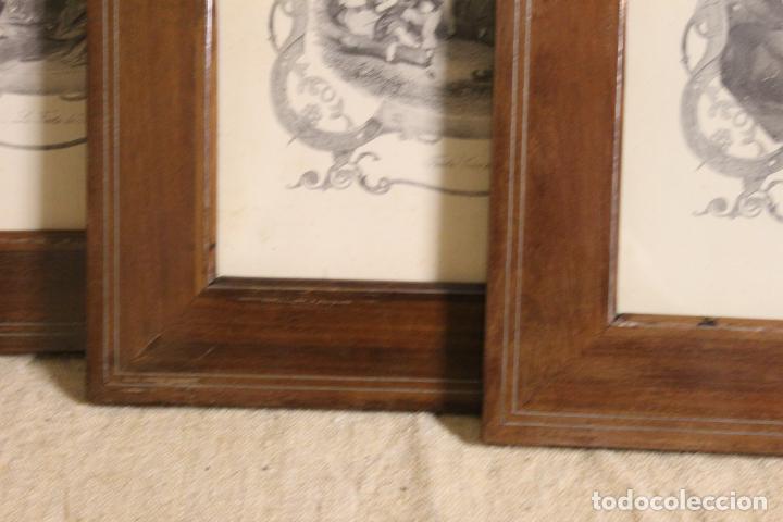 Antig&uuml;edades: cuatro marcos de madera con grabado - Foto 18