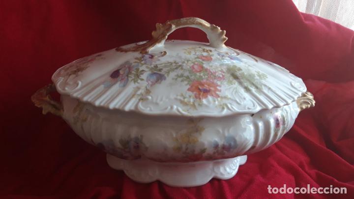 Antig&uuml;edades: Sopera porcelana grande - Foto 6