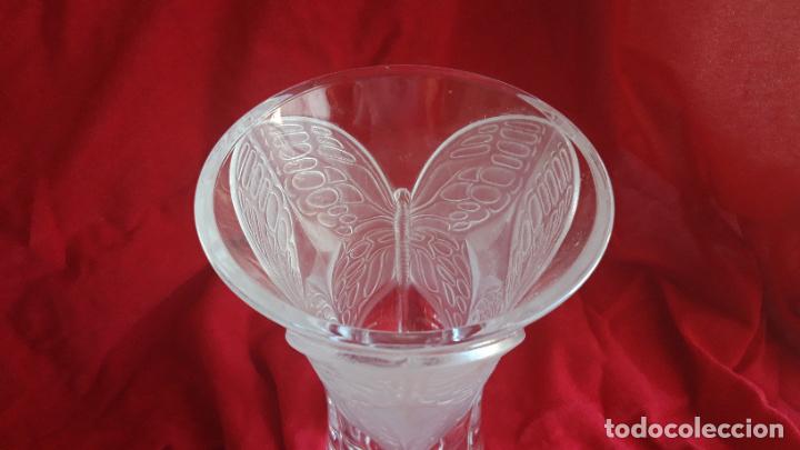 Antig&uuml;edades: Jarron Cristal Mariposa - Foto 8