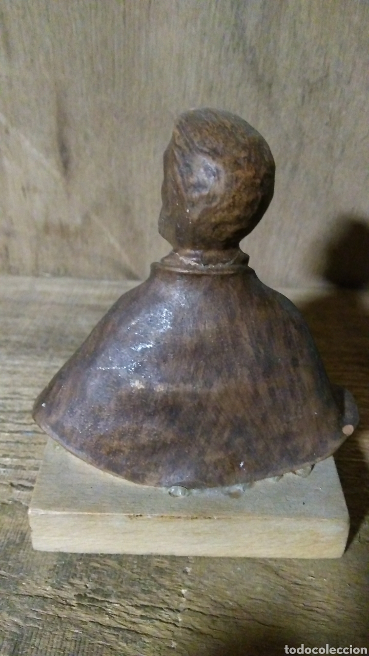 Antig&uuml;edades: Antiguo Peque&ntilde;o busto de madera - Foto 2