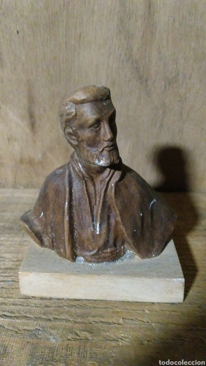 Antig&uuml;edades: Antiguo Peque&ntilde;o busto de madera - Foto 1