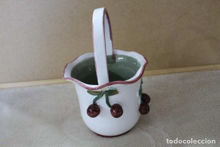 Antig&uuml;edades: CESTA CERAMICA CEREZAS - Foto 2