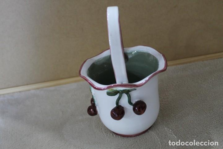 Antig&uuml;edades: CESTA CERAMICA CEREZAS - Foto 3