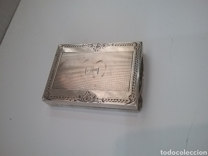 Antig&uuml;edades: Polvera antigua con espejo en plata 800. - Foto 2