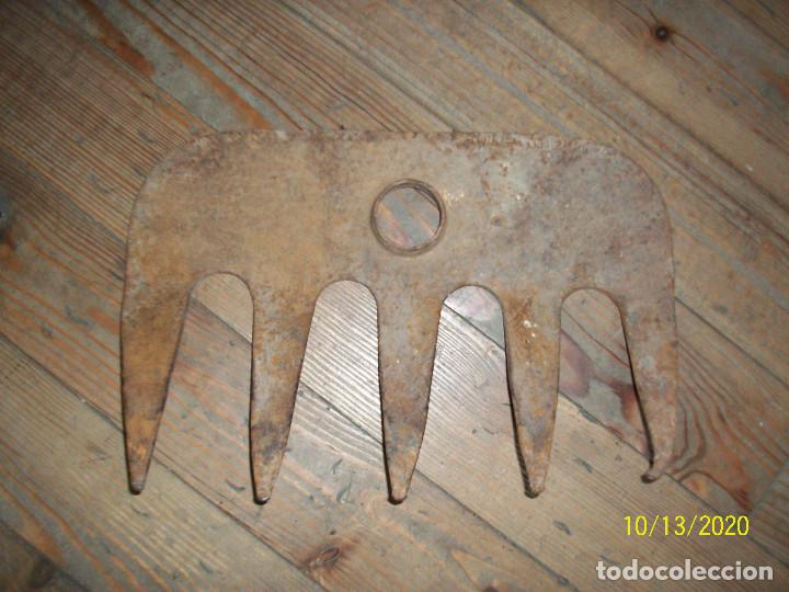Antig&uuml;edades: ANTIGUO RASTRILLO DE 5 PINCHOS - Foto 2
