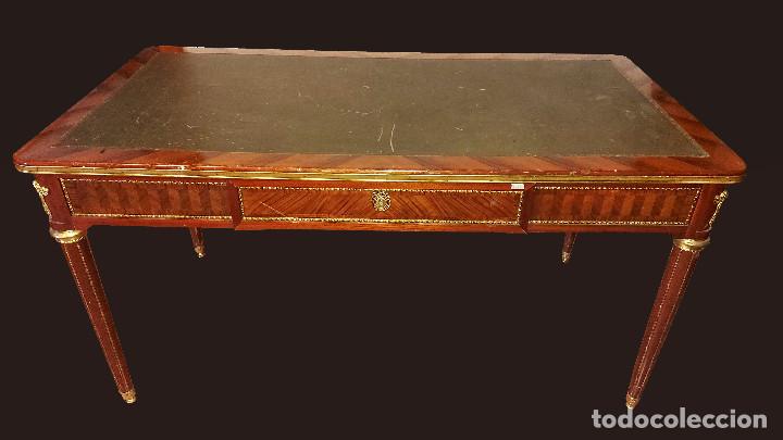 Antig&uuml;edades: MESA DE DESPACHO ESTILO FRANCES MADERA CAOBA - Foto 1
