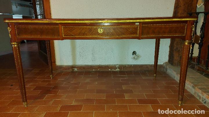 Antig&uuml;edades: MESA DE DESPACHO ESTILO FRANCES MADERA CAOBA - Foto 2