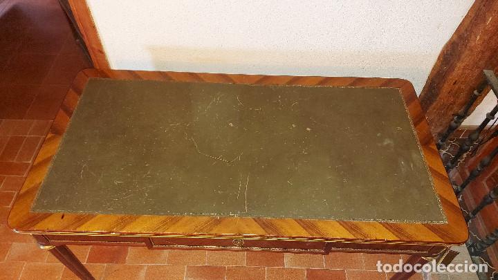 Antig&uuml;edades: MESA DE DESPACHO ESTILO FRANCES MADERA CAOBA - Foto 3