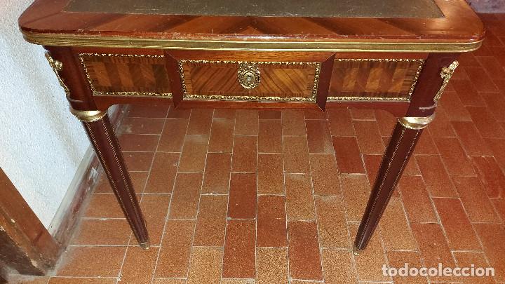 Antig&uuml;edades: MESA DE DESPACHO ESTILO FRANCES MADERA CAOBA - Foto 6