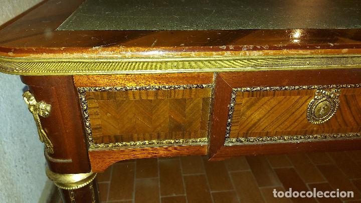 Antig&uuml;edades: MESA DE DESPACHO ESTILO FRANCES MADERA CAOBA - Foto 7