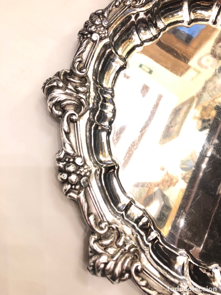 Antig&uuml;edades: Bandeja plateada 37 cm - Foto 2