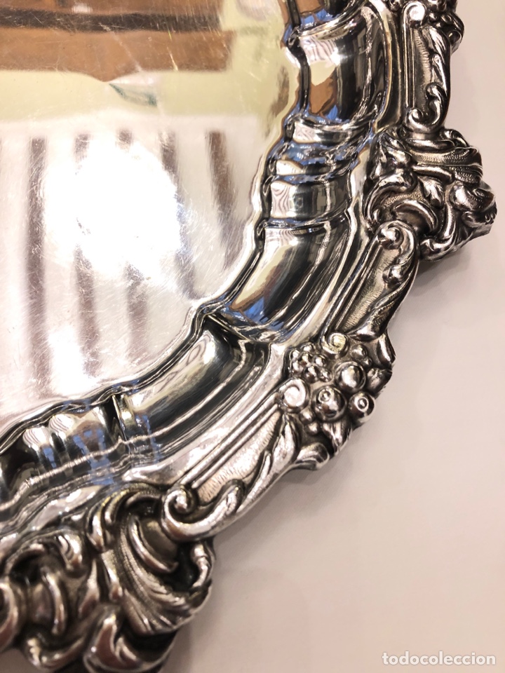 Antig&uuml;edades: Bandeja plateada 37 cm - Foto 4