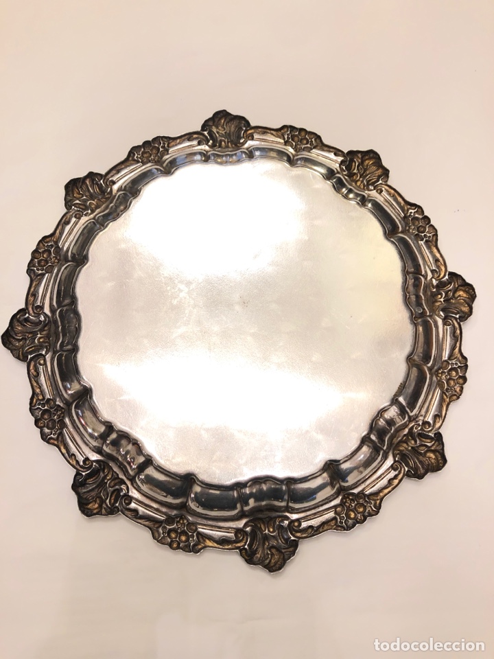 Antig&uuml;edades: Bandeja plateada 37 cm - Foto 5