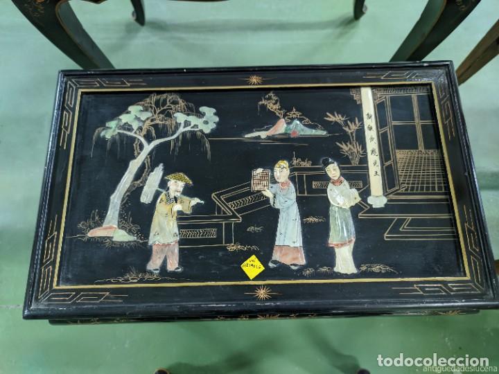 Antig&uuml;edades: N537 CONJUNTO DE 3 MESAS, ESTILO ORIENTAL - Foto 7