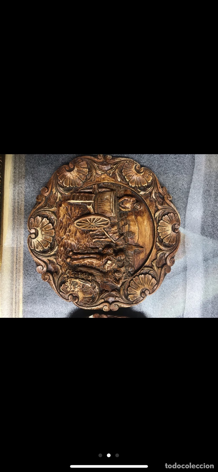 Antig&uuml;edades: Platos de madera de decoraci&oacute;n - Foto 2
