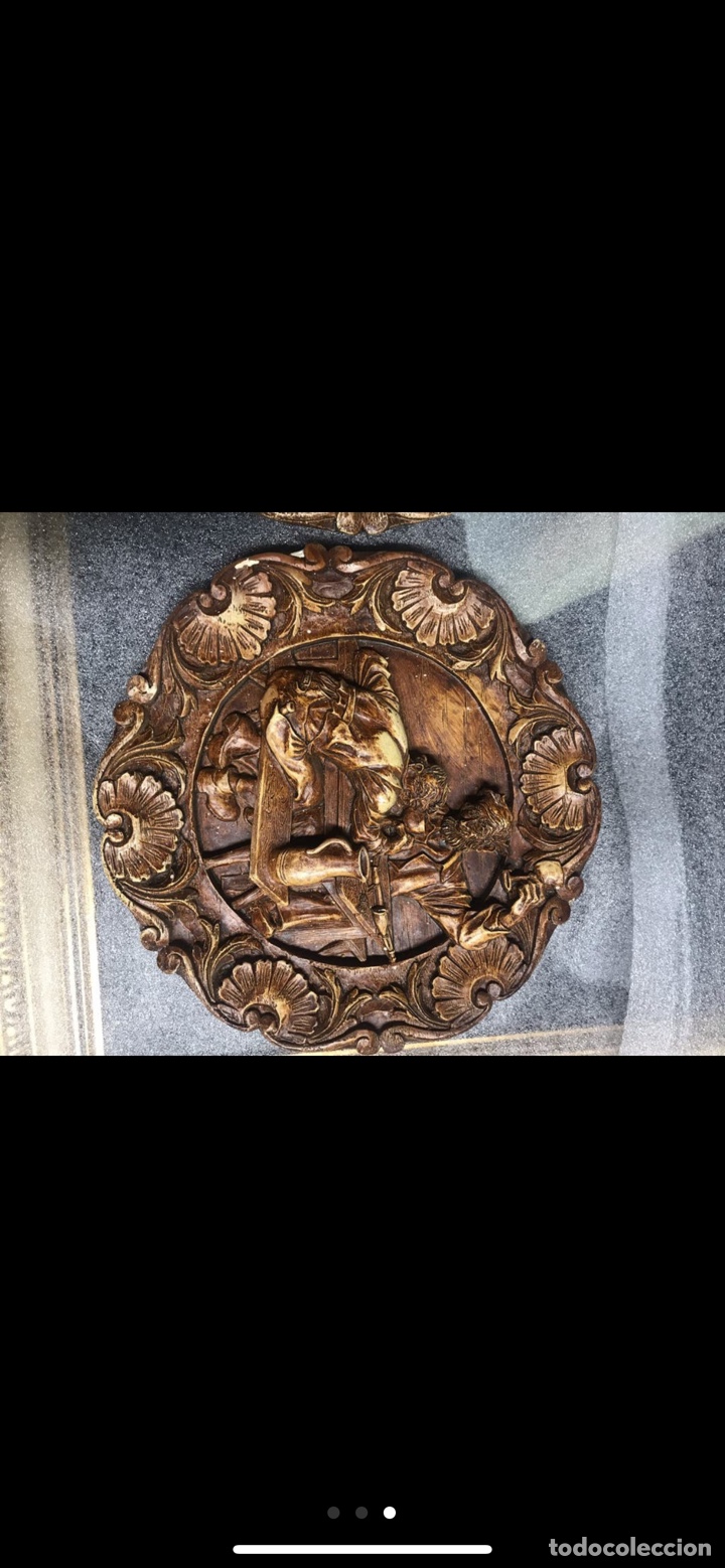 Antig&uuml;edades: Platos de madera de decoraci&oacute;n - Foto 3