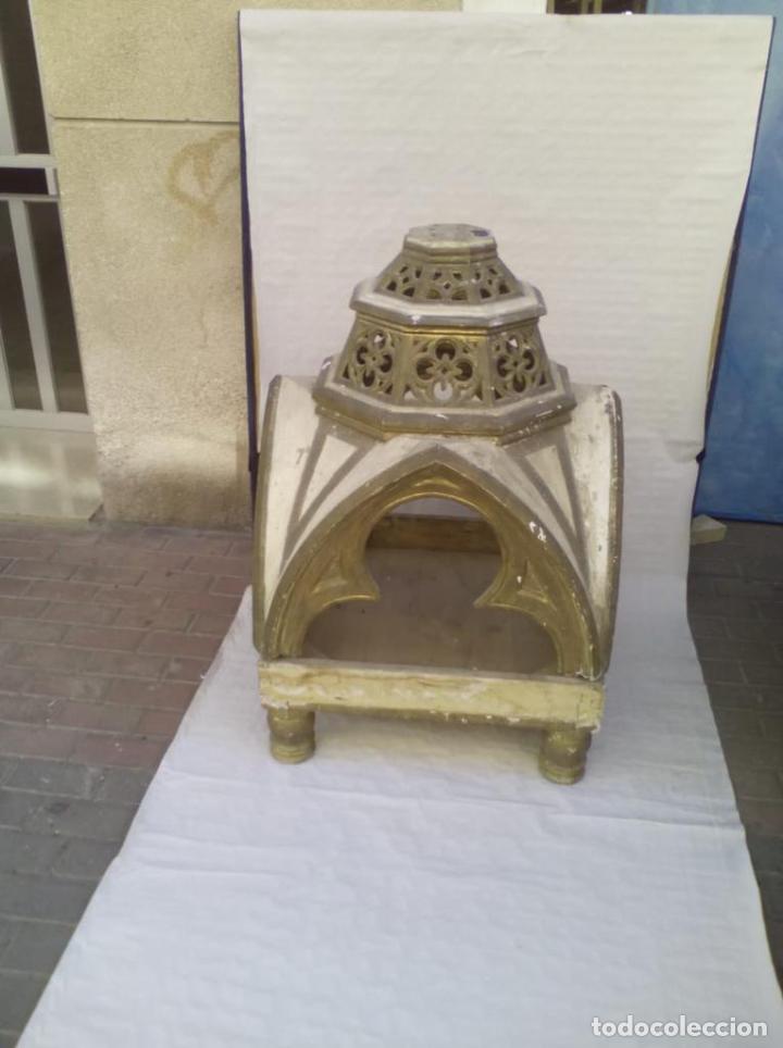 Antig&uuml;edades: Capilla u Hornacina de madera policromada - Foto 3