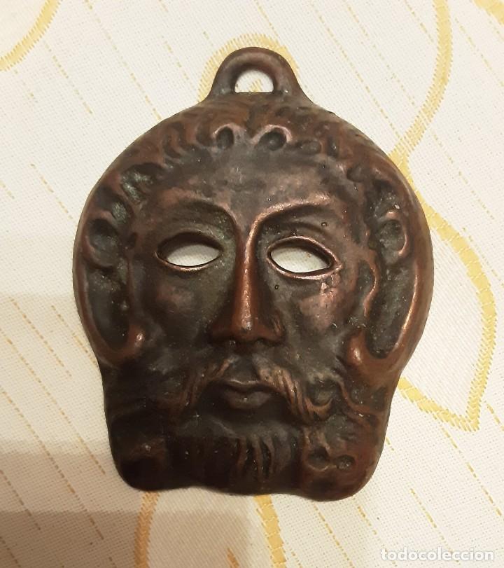 Antig&uuml;edades: MASCARA BRONCE PARA COLGAR
