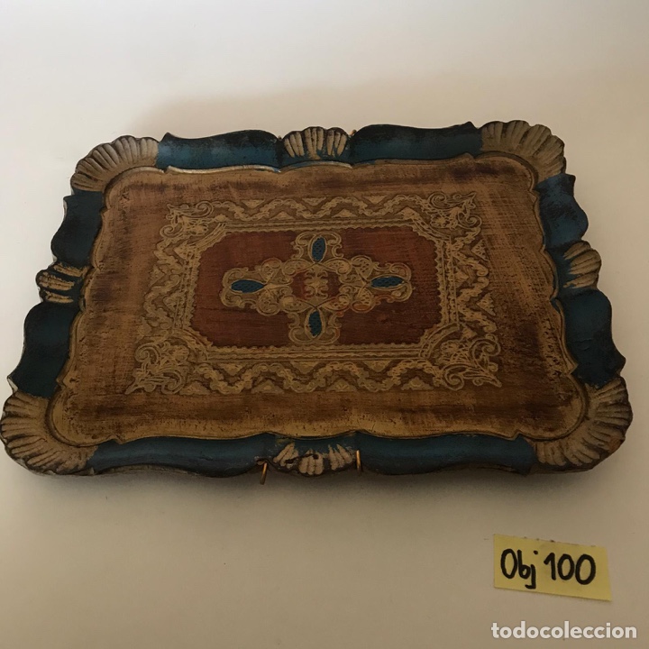 Antig&uuml;edades: Antigua bandeja de &eacute;poca - Foto 1