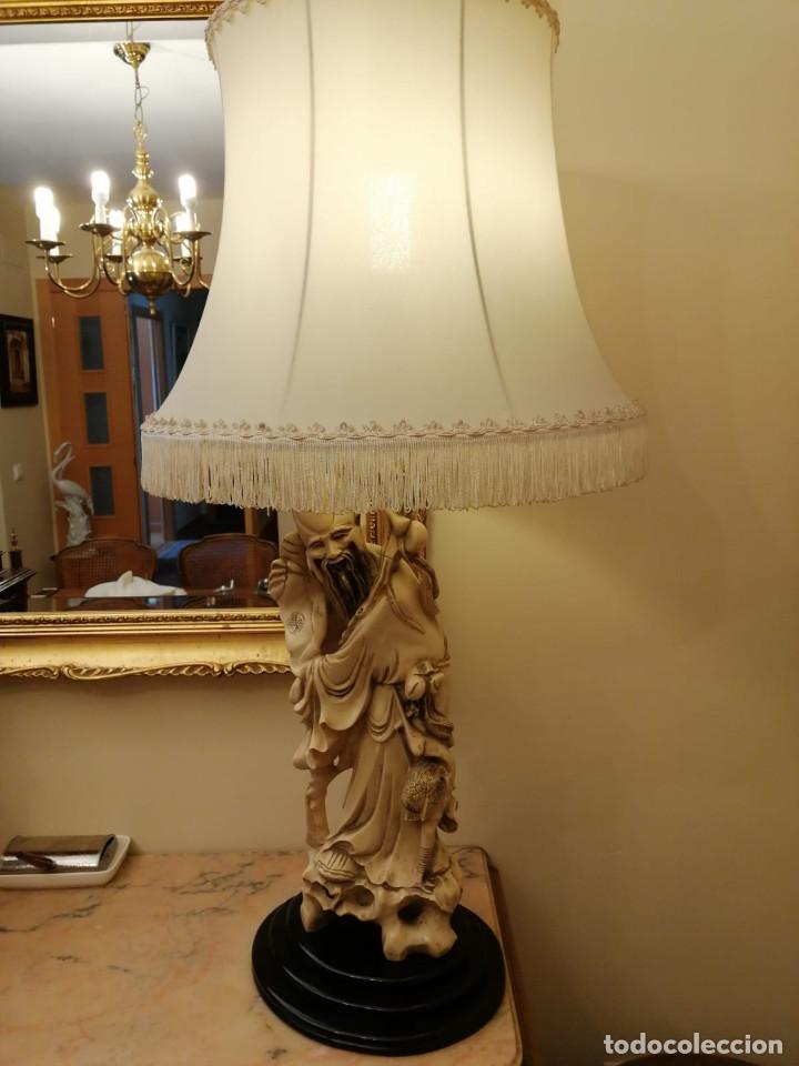 Antig&uuml;edades: L&aacute;mpara de marfil - Foto 3