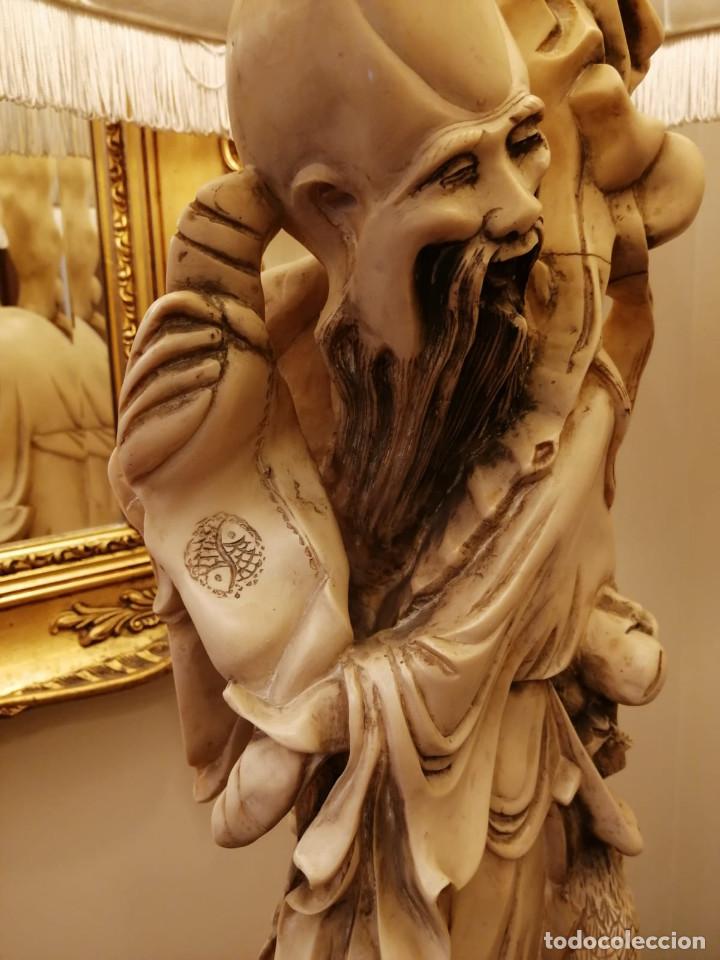 Antig&uuml;edades: L&aacute;mpara de marfil - Foto 6