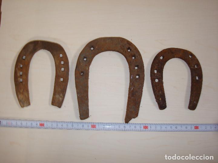 Antig&uuml;edades: Lote tres herraduras - Foto 4
