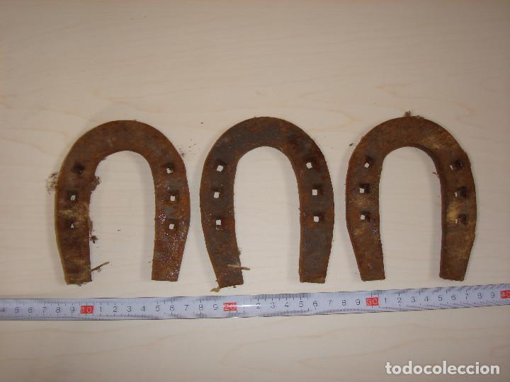 Antig&uuml;edades: Lote tres herraduras - Foto 1