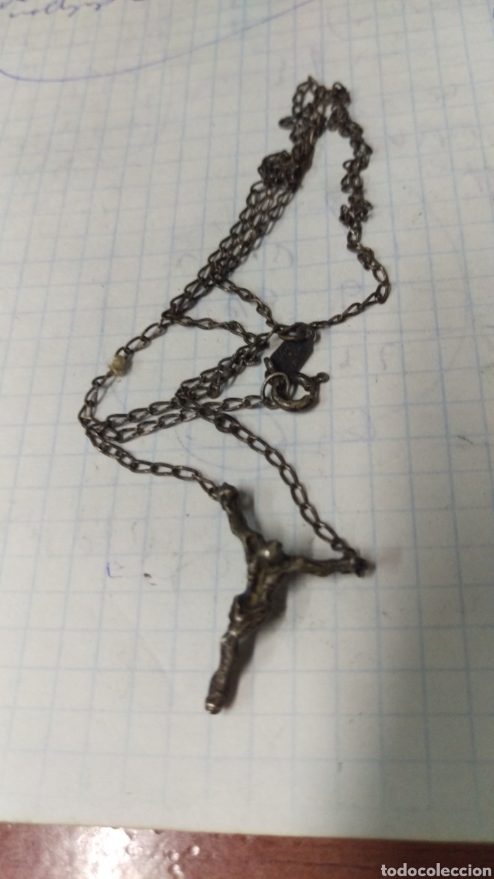 Antig&uuml;edades: cruz cristo de Dali con cadena - Foto 2