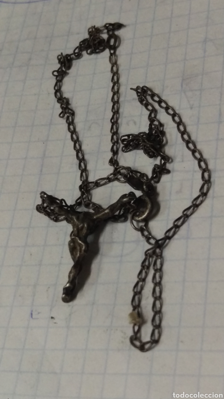 Antig&uuml;edades: cruz cristo de Dali con cadena - Foto 3