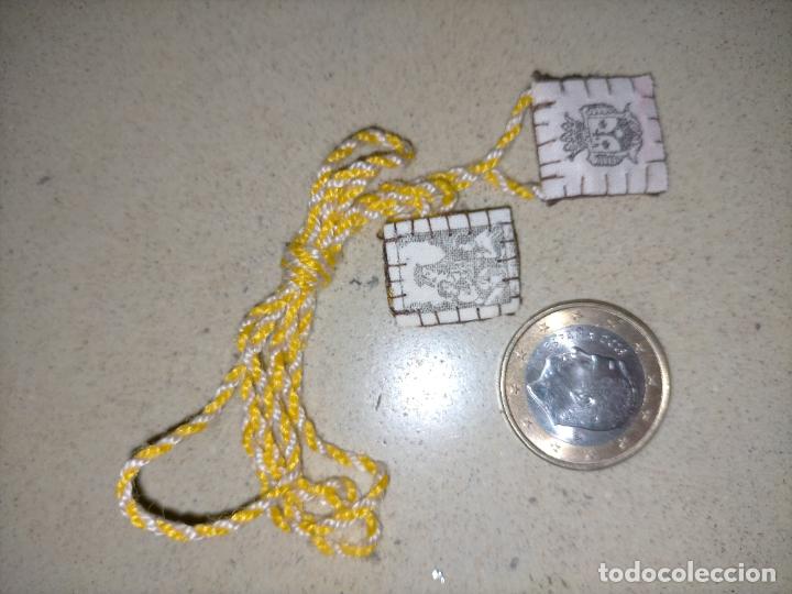 Antig&uuml;edades: ESCAPULARIO VIRGEN DEL CARMEN CON 2 IMAGENES - Foto 1