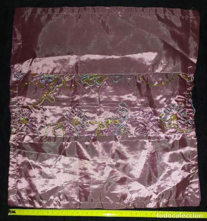 Antiquit&eacute;s: Fundas cojines almohadas lila lentejuelas