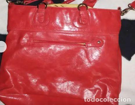 Antig&uuml;edades: BOLSO CUERO ROJO 2 - Foto 1