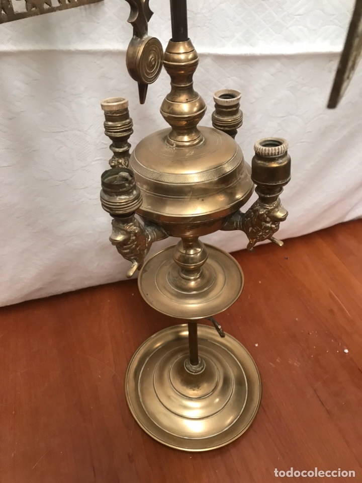 Antig&uuml;edades: Antigua l&aacute;mpara de aceite - Foto 4