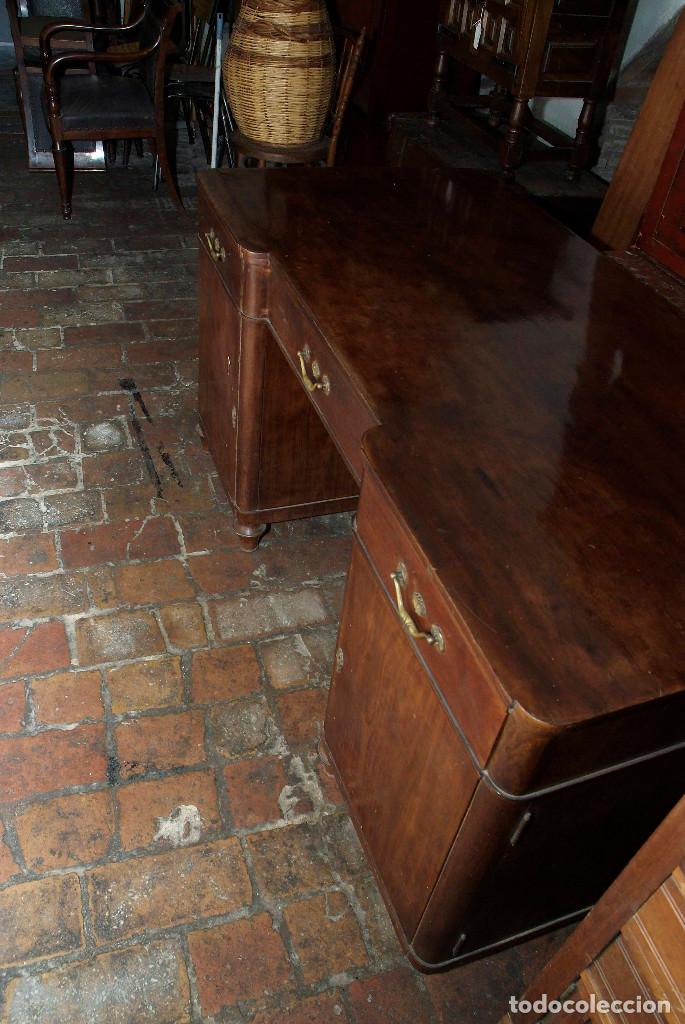 Antig&uuml;edades: Se&ntilde;orial Mesa de despacho de caoba - Foto 2