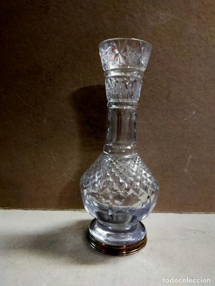 Antig&uuml;edades: JARRON DE CRISTAL CON PIE DE PLATA - Foto 2